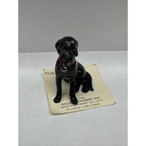 Vintage Hagen Renaker Miniature Black Labrador Retriever  Ceramic Dog Figurine
